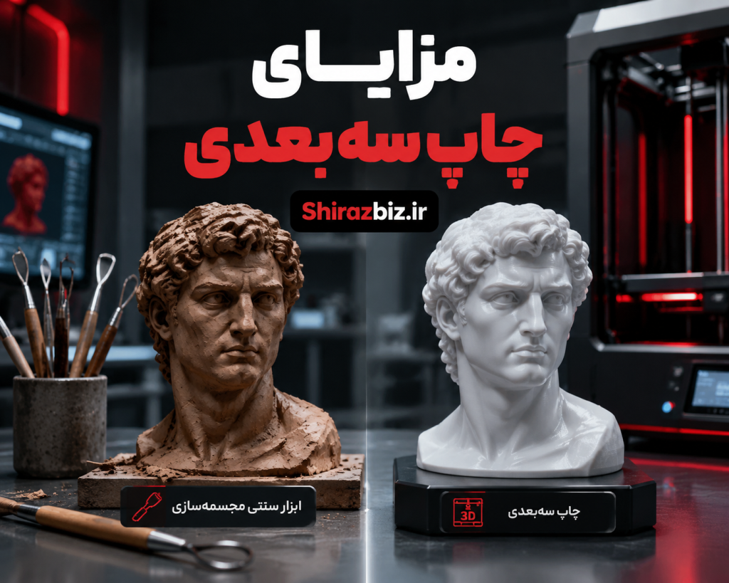 مقایسه دقت چاپ سه بعدی مجسمه با روش‌های ساخت دستی و سنتی