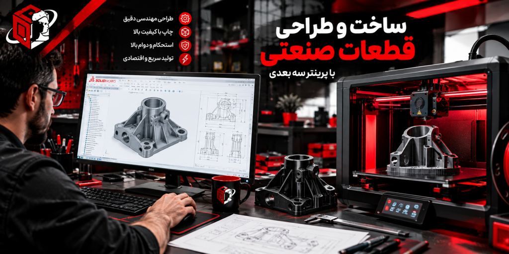طراحی سه بعدی قطعات صنعتی